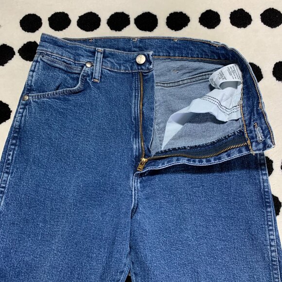 Vintage Wrangler Cowboy Cut Faded Dark Denim Straight Leg Western Jeans - Picture 4 of 12